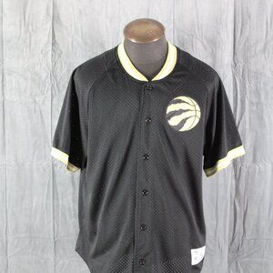 Toronto Raptors Shooting Shirt - Gold Ball Logo Mitchell and Ness - Men's XL
